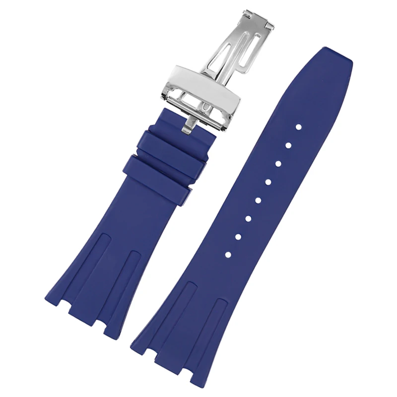 Watch Band for Ap Royal Oak Blue Green Waterproof Sweat-Proof Men Women 15400/26331/15500 Durable Silicone Rubber 27 28mm