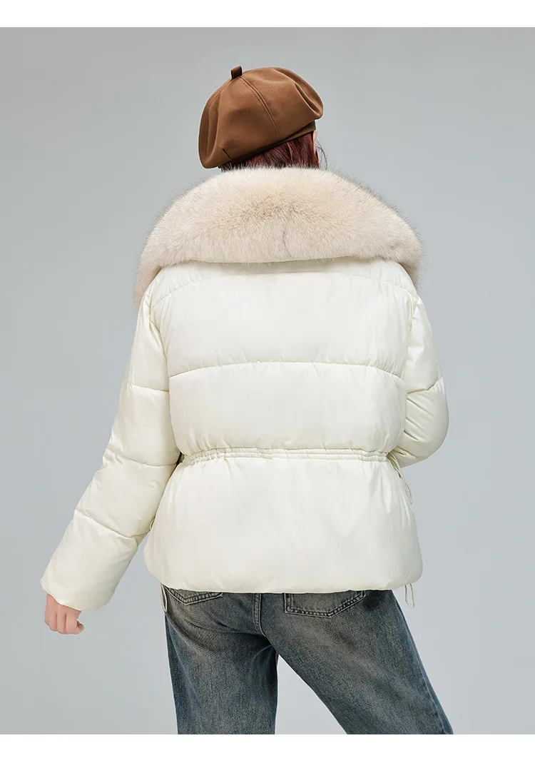 2025 جديد الكورية الشتاء سترات المرأة أسفل سترة قطن معطف قصير القطن مبطن الفراء طوق السيدات ملابس خارجية