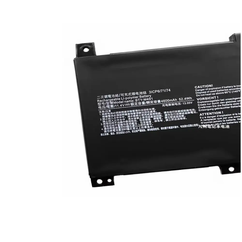 Genuine BTY-M491 Laptop Battery For MSI Modern 15 A10M-014,A10RAS-258 A10RB-041TW A10RD A11M A11SB-059 A4MW Prestige14 4600mAh