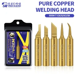 MECHANIC 900M-T-CK/IS/K/I/SK Pure Copper Soldering Iron Tip for Motherboard BGA IC Chip Welding Repair Soldering Iron Tip Tool