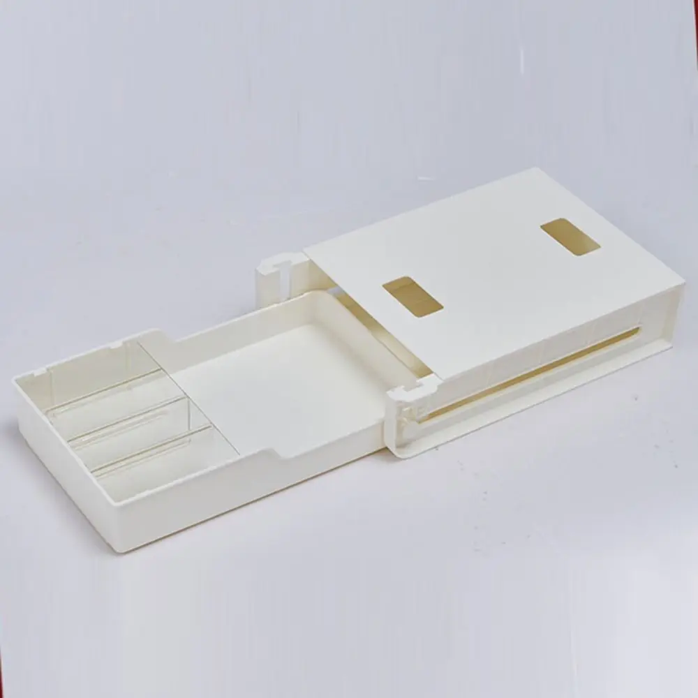 Self-Adhesive Under Table Drawer Space Saving Slide Out Table Bottom Organizer Shelf Easy To Install Adjustable