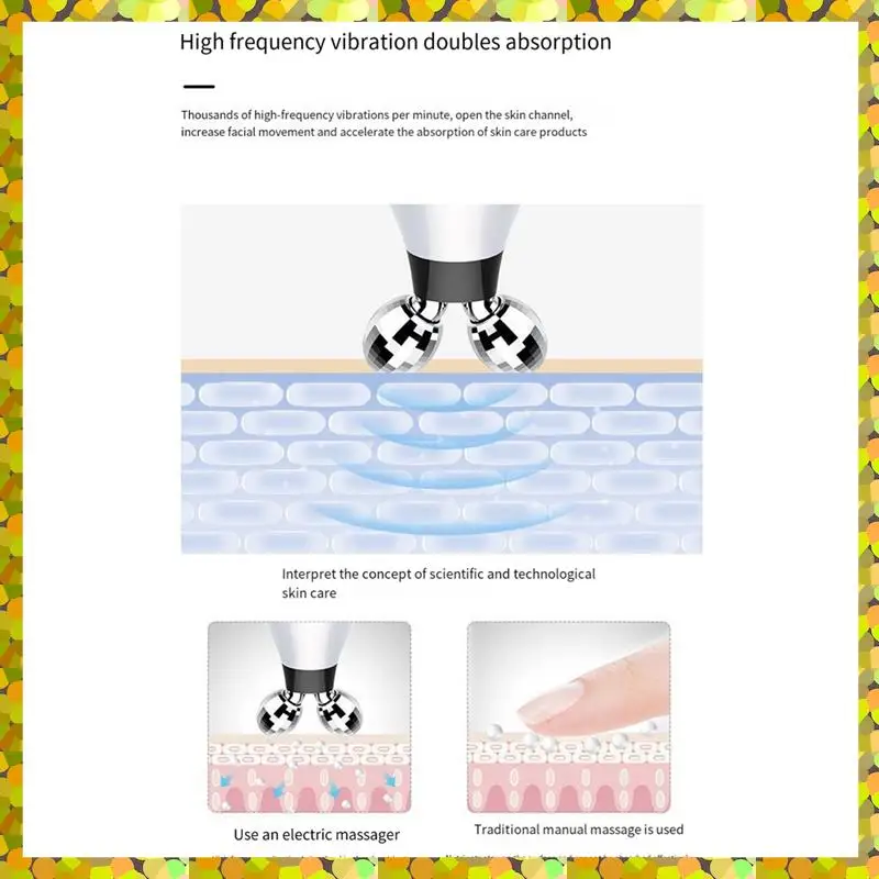 AGLH Microcurrent Vibrating Beauty Instrument Electric Face Lift Roller เครื่องนวดกระชับผิวนวดอุปกรณ์ความงาม