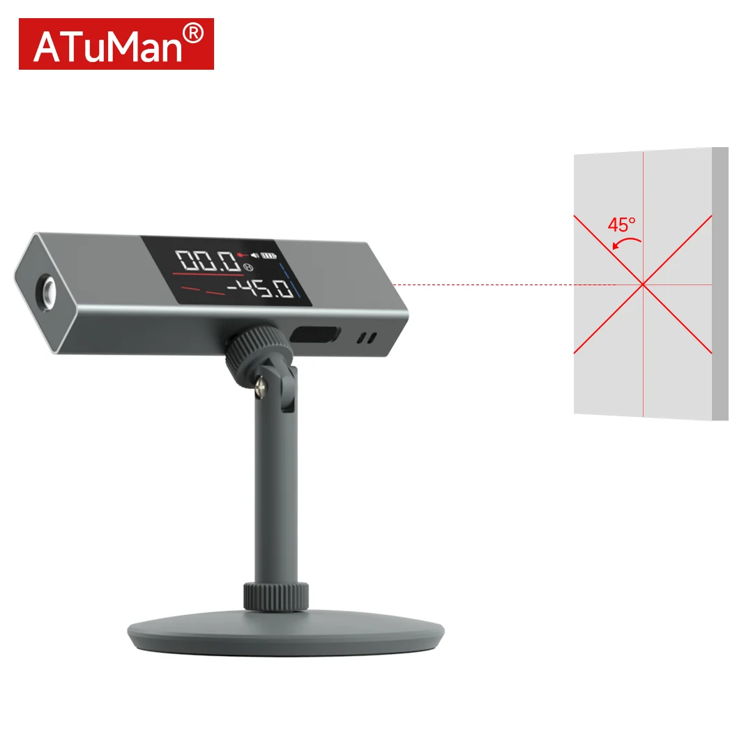 DUKA ATuMan LI1 Laser angle Protractor Casting Instrument Angle Meter Measure Tools Digital Inclinometer Double-sided HD Screen