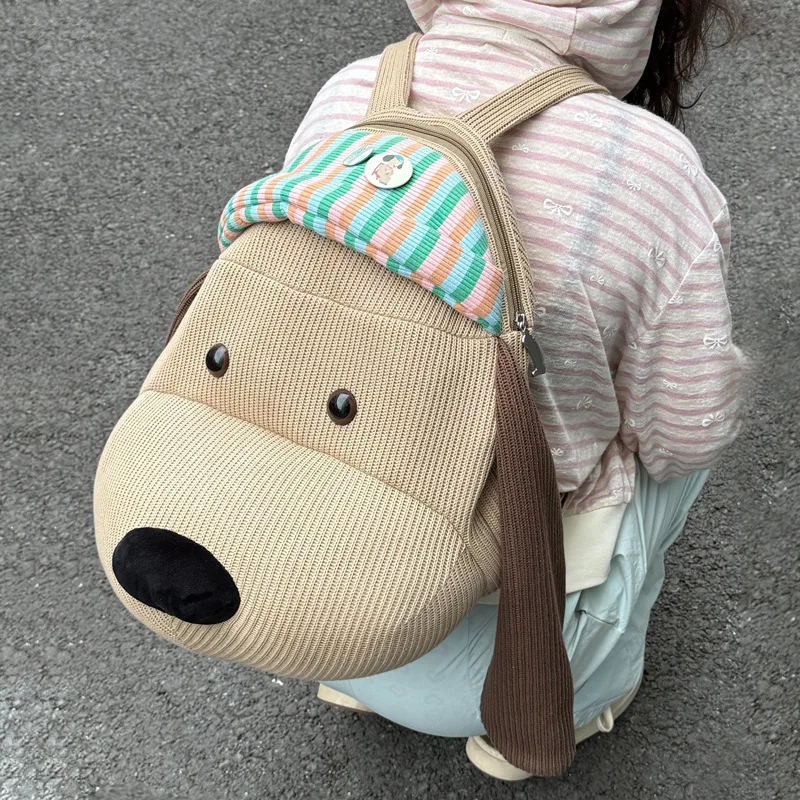 Internet Celebrity New Cute Little Dog Travel Backpack Large Capacity Backpack Women Cartoon Bag Birthday Doll Backpack Gift