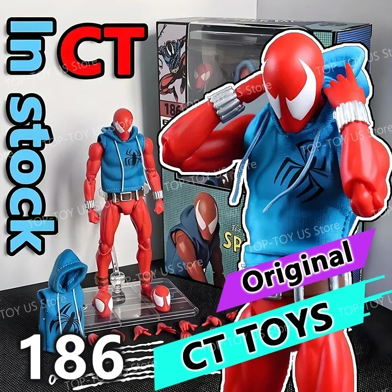 متوفر في المخزون ألعاب Ct القرمزي العنكبوت سبايدرمان مافيكس 186 النسخة الهزلية المذهلة الرجل العنكبوت أنيمي عمل الشكل لعبة الهدايا المخصصة