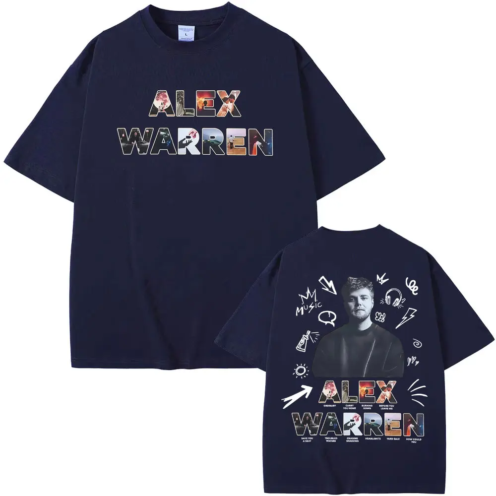 Alex Warren Little Orphan Alex Live 2026 Tour Printed T-shirts Men Women Vintage High Street T-shirt Short Sleeve Cotton T Shirt