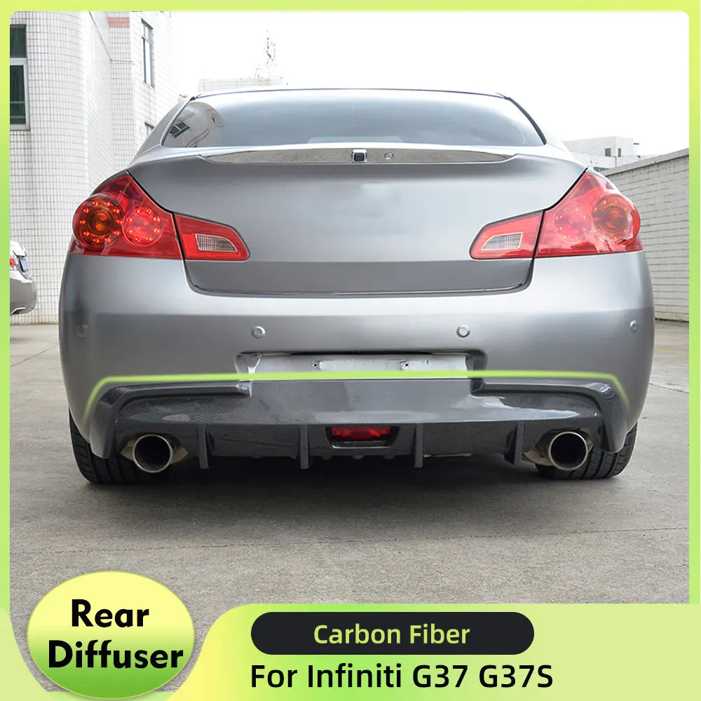 Dyfuzor tylnego zderzaka samochodowego z włókna węglowego / FRP do 4-drzwiowego sedana Infiniti G37 2009-2013 nie do samochodów amerykańskich Tylny dyfuzor