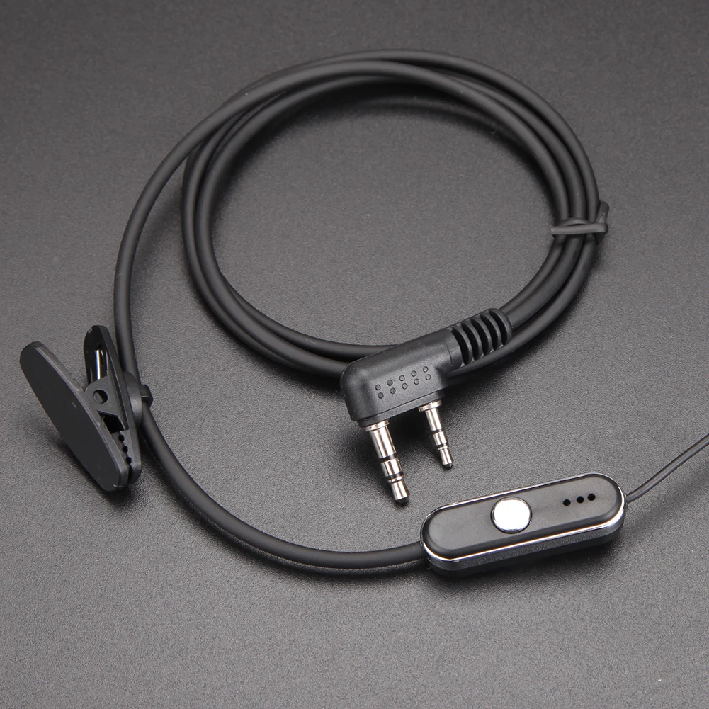 5 個 2 ピン黒音響管イヤホンヘッドフォントランシーバーイヤホンシリコン耳栓付きヘッドセットアクセサリー baofen 用