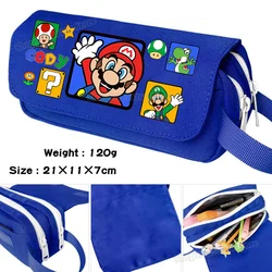 Super Marios Bros Pencilcase Large-capacity Pencil Case Cute Cartoon Pencilbag Students Stationary Storage Pouch Aesthetic Bag