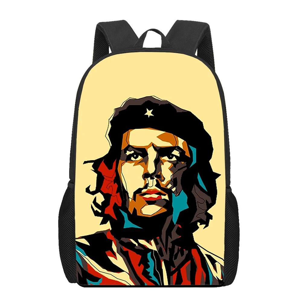 Che Guevara-mochilas escolares con estampado 3D para niños y niñas, mochilas escolares para estudiantes