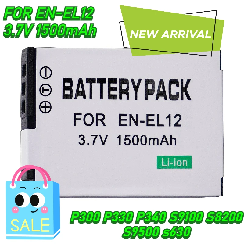 

3.7V 1500MAH EN-EL12 Camera Battery for Nikon P300 P330 P340 S9100 S8200 S9500 S630 Battery