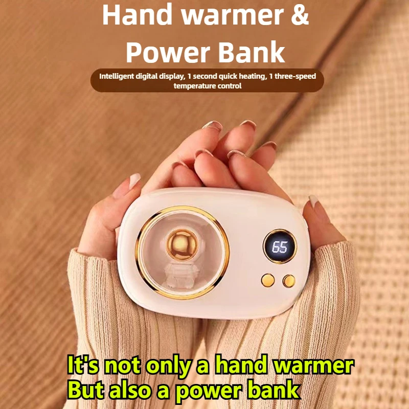 

10000mAh New USB Hand Warmer Mini Astronaut Display 2-in-1 Heated Mobile Power Bank Cute Suitable for Girls To Charge Portable