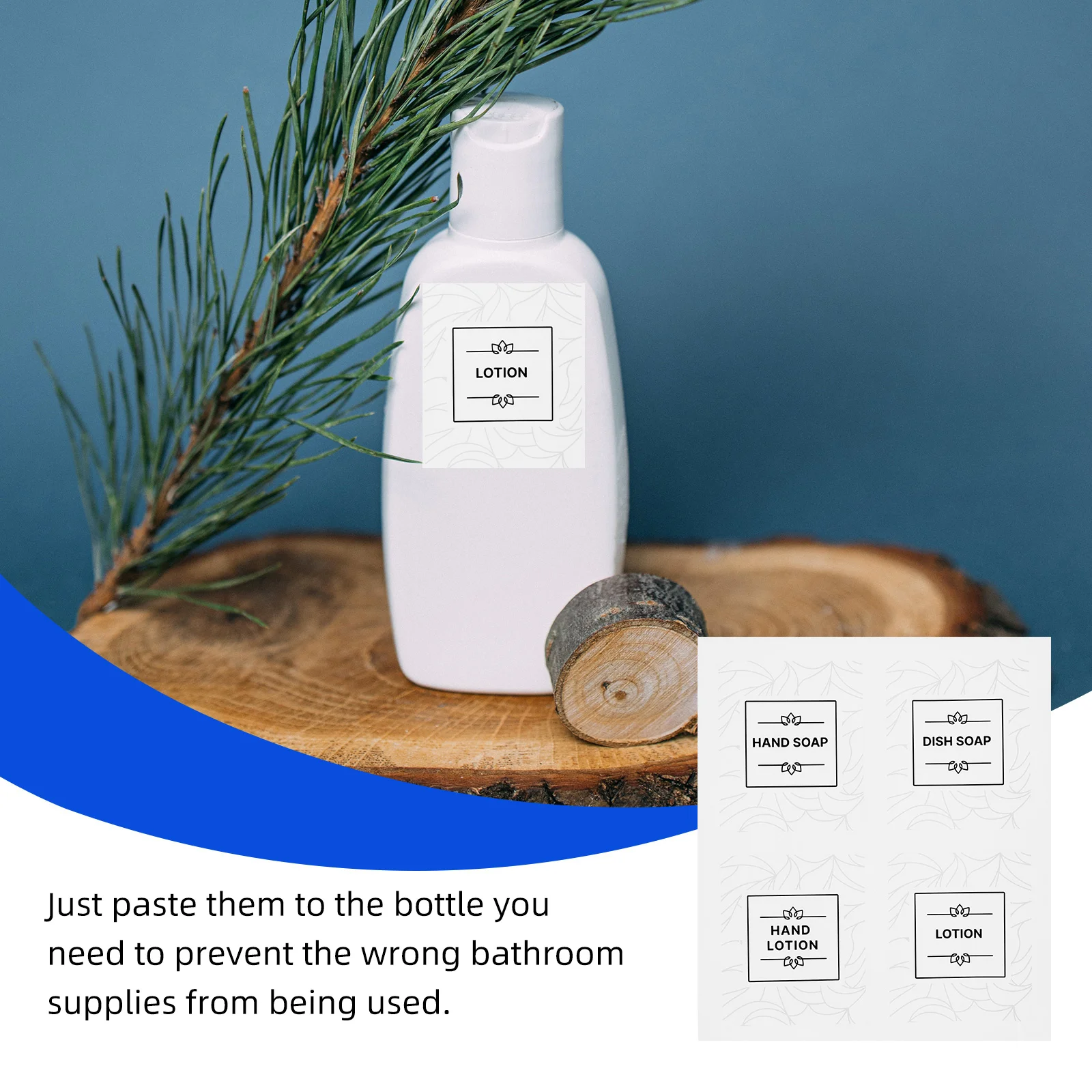 1세트 방수 욕실 라벨 샴푸 병 스티커 자가 접착 리필 가능한 병 정리 스티커 욕실 디스펜서용