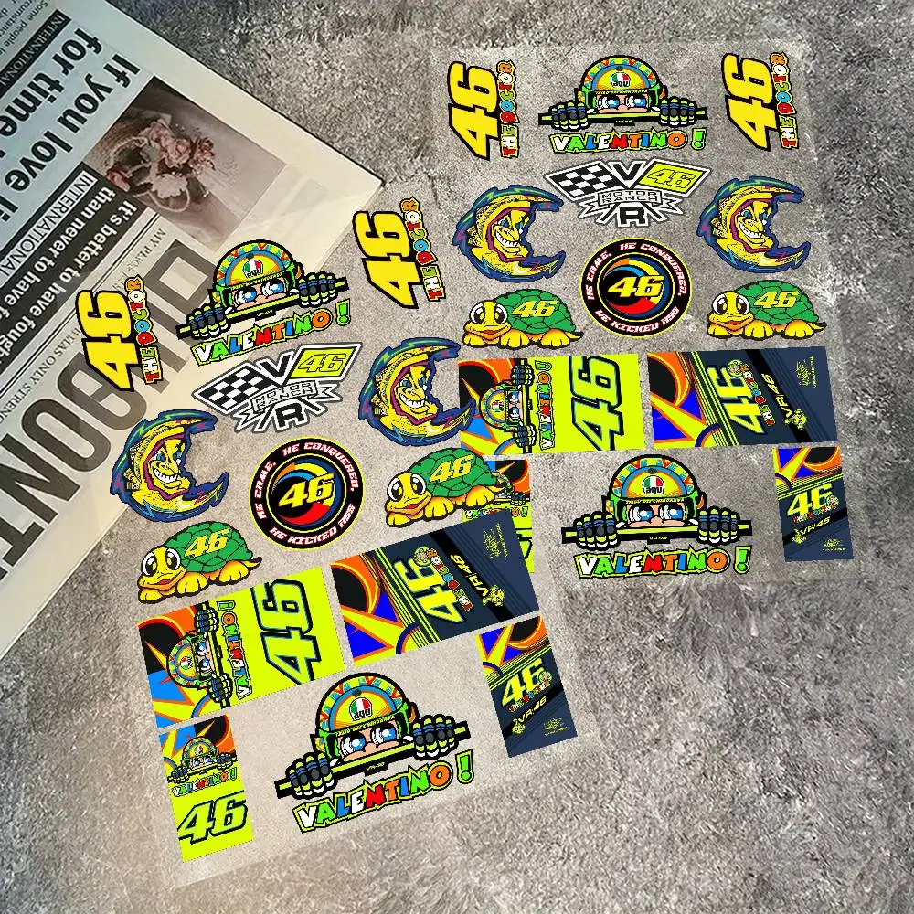 V-Valentino Rossies pegatinas Moto pegatina Auto carrocería parachoques ventanas motocicleta portátil paredes vinilo calcomanía coche Tuning Accesorios