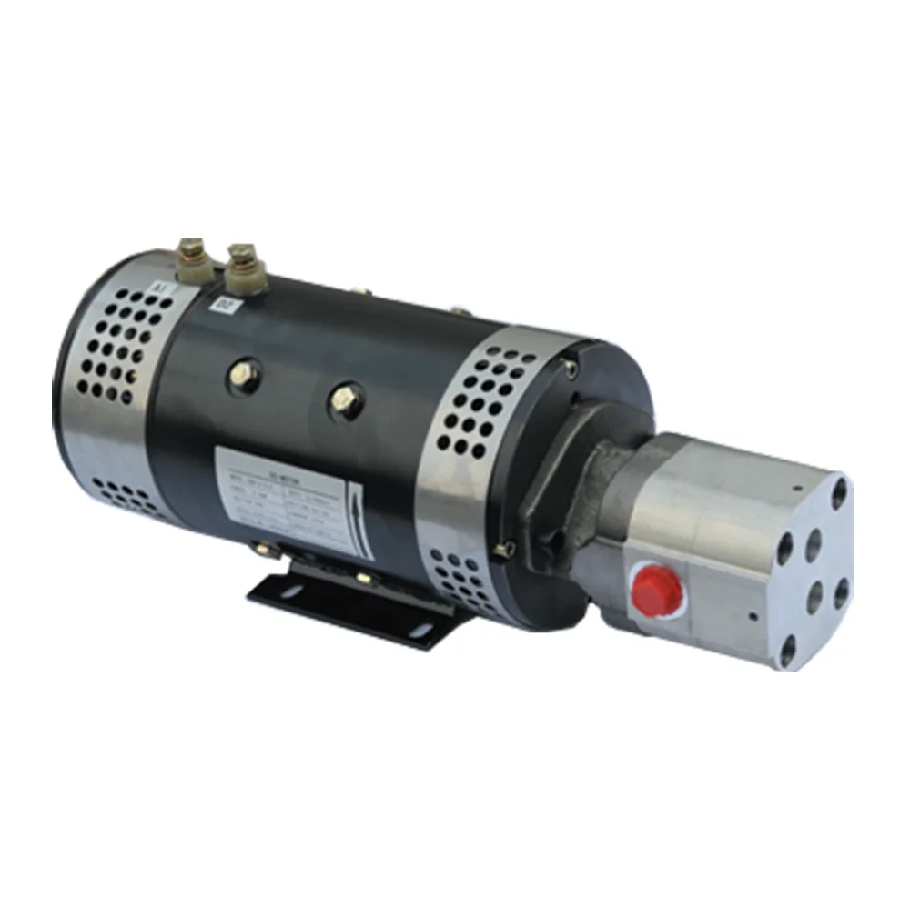 

15 horsepower electric 12V DC hydraulic power unit with 200 bar maximum pressure and adjustable pressure control