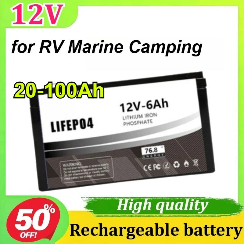 

12V LiFePO4 Sola Energy Storage Battery RV Marine Camping Portable Power Supply