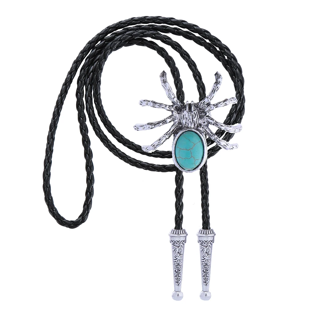 Fashionable and creative red spider bolo tie