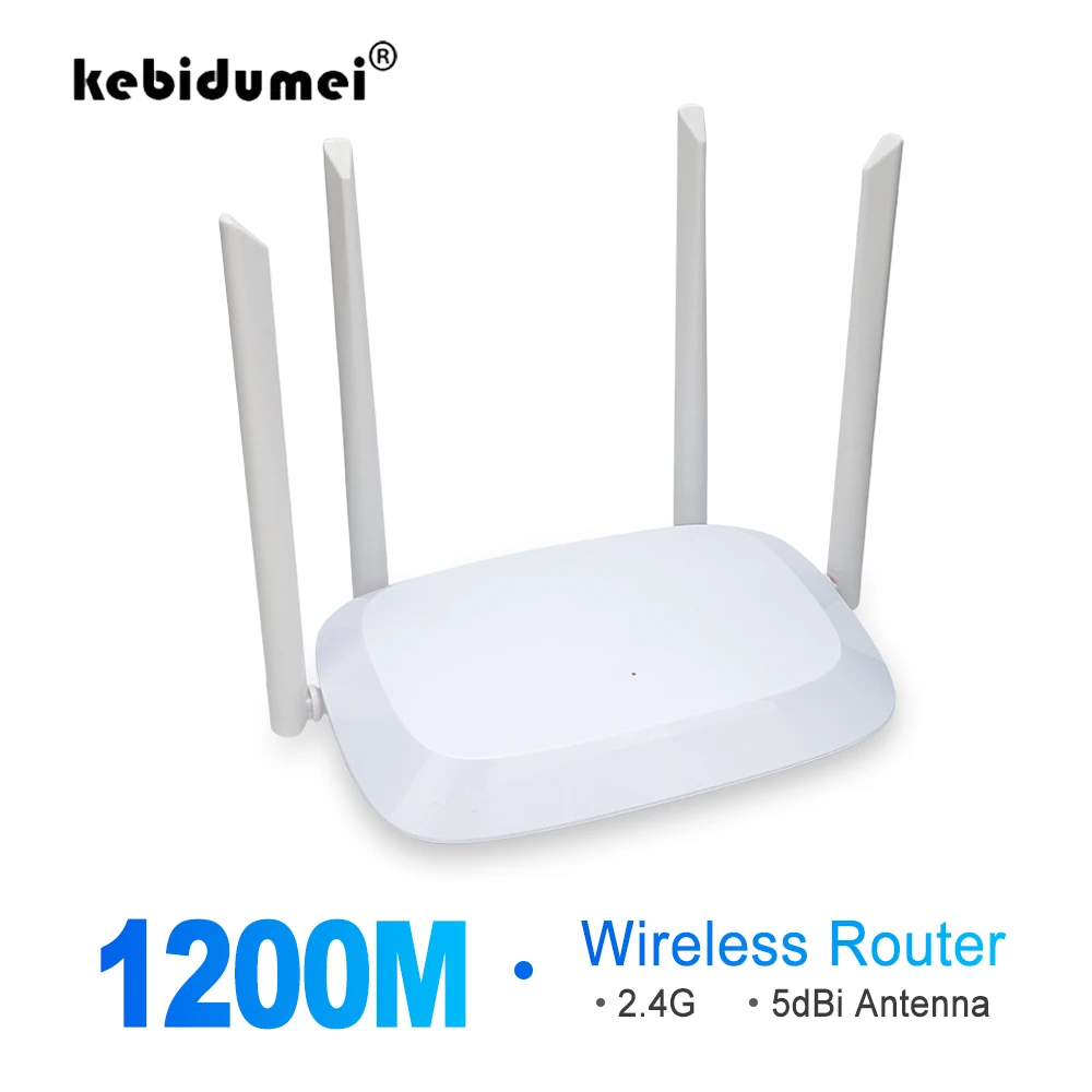 1200M WIFI Router WIFI Repeater External 4 Antenna  2.4G 5G Power Signal Booster Hotspot Smoother RJ45 WAN LAN Wireless Modem ﻿