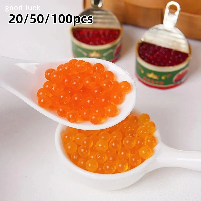 20/50/100Pcs Fake Caviar Fish Roe DIY Japanese Food Play Sushi Noodles Hand DIY Simulation Food Doll Accessories Play House