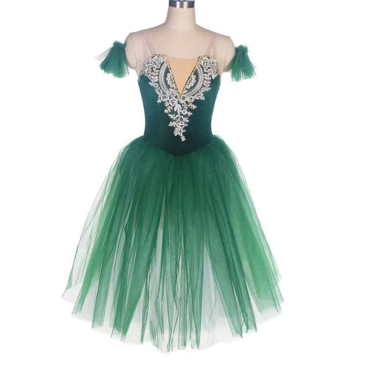 

Nuevo vestido tutú de Ballet verde para niñasBallet skirt performance costume tulle skirt ballet performance outfit ballet dress