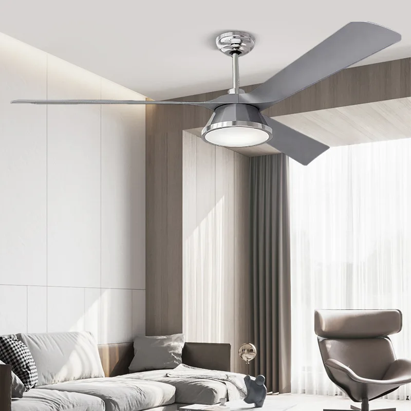 New Style Silent Bedroom Fan Light Ceiling Fan Light Modern Minimalist Living Room Fan Light