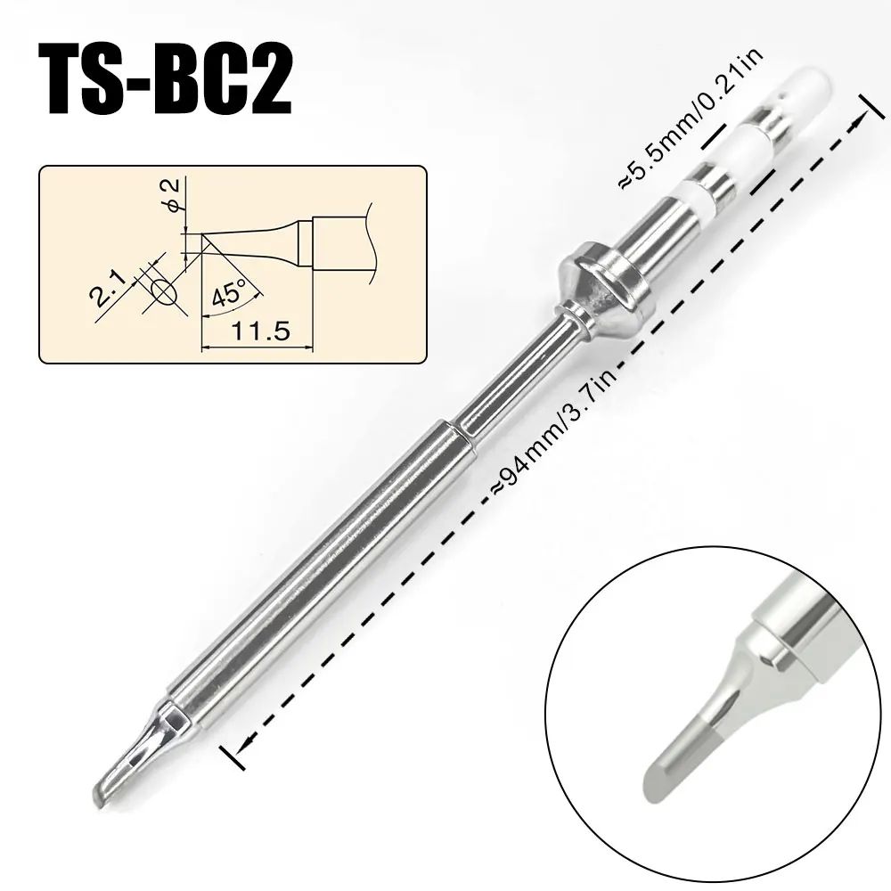 Pine64 TS100 TS101 Soldering Iron Tips Replacement Various Models of Pinecil Electric Soldering Iron Tip TS Series BC2 ILS C4 KU