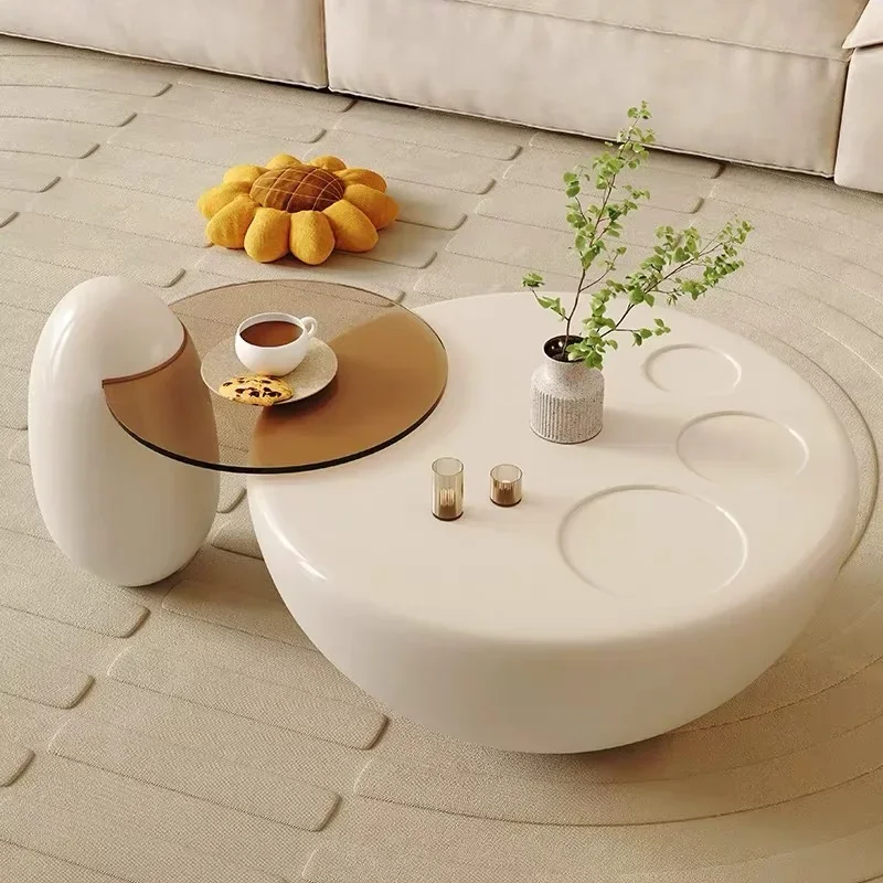 

Unique design art table modern round coffee table set luxury cute living room furniture coffee table