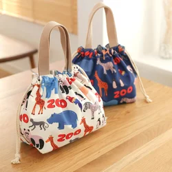 Portable Thermal Bag Women Children's School Thermal Insulated Lunch Box Tote Food Small Bag