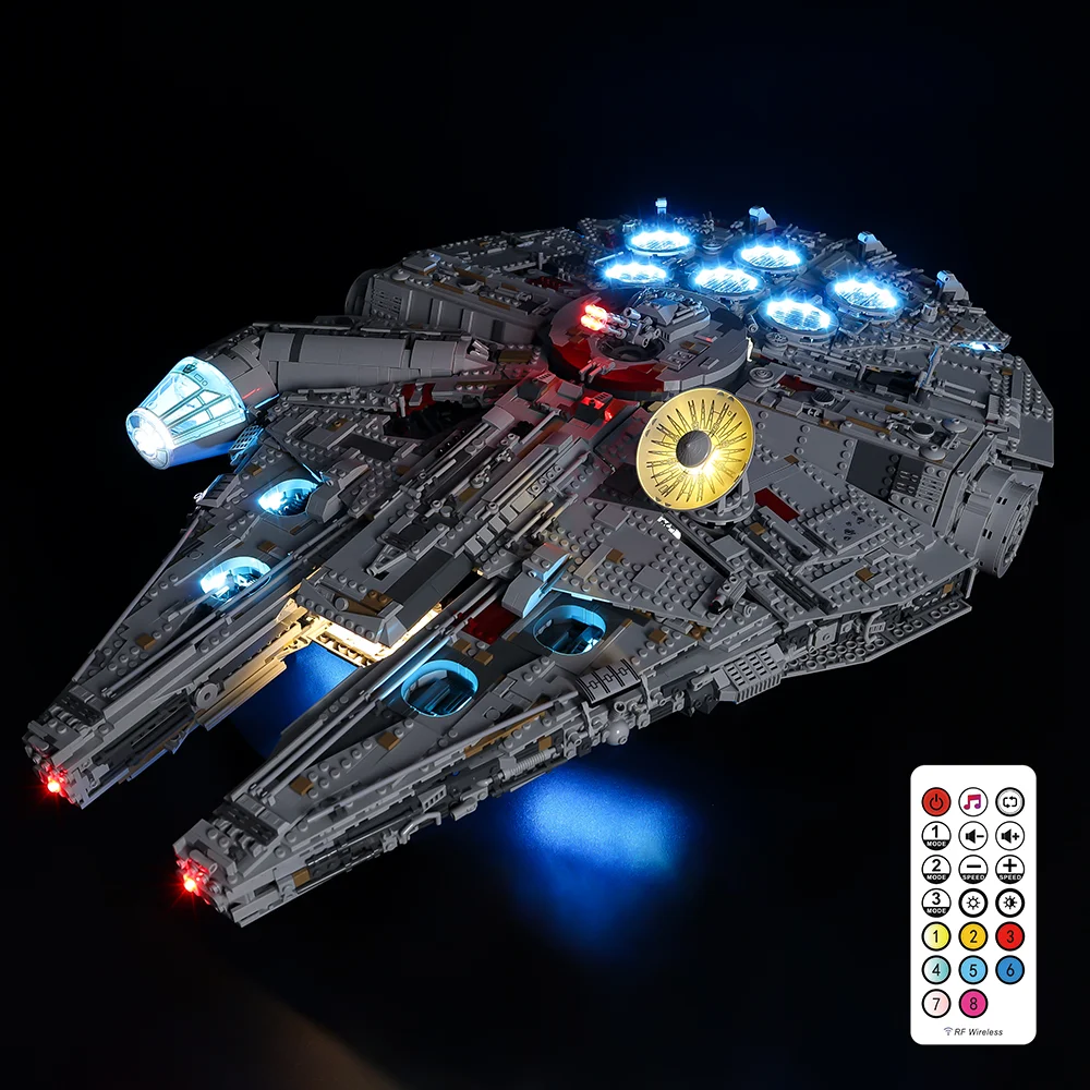 No Model Led Light Kit For Star Ultimat Falcon Millennium 75192 And 05132 Building Blocks DIY Toys Sets Only Lighting Kit