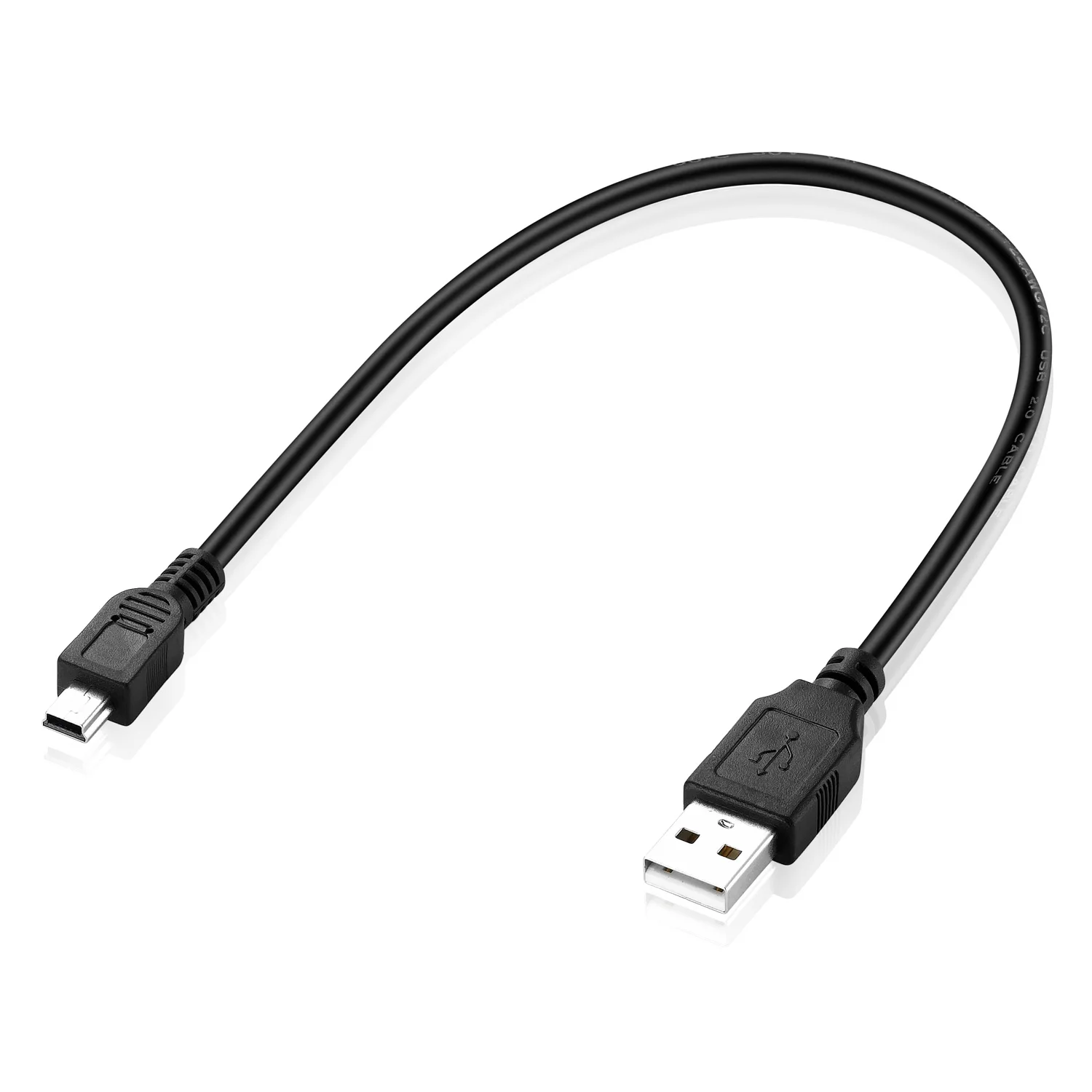 Bochara Mini 5Pin USB Cable USB 2.0 Type A to Mini 5Pin  Foil+Braided Shielded  30cm 50cm 100cm