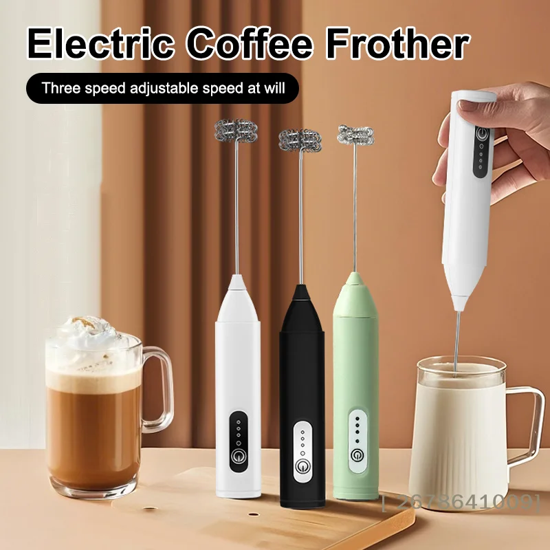 Milk Frother - ⚑ 〔C〕Montalatte elettrico a 3 velocità,