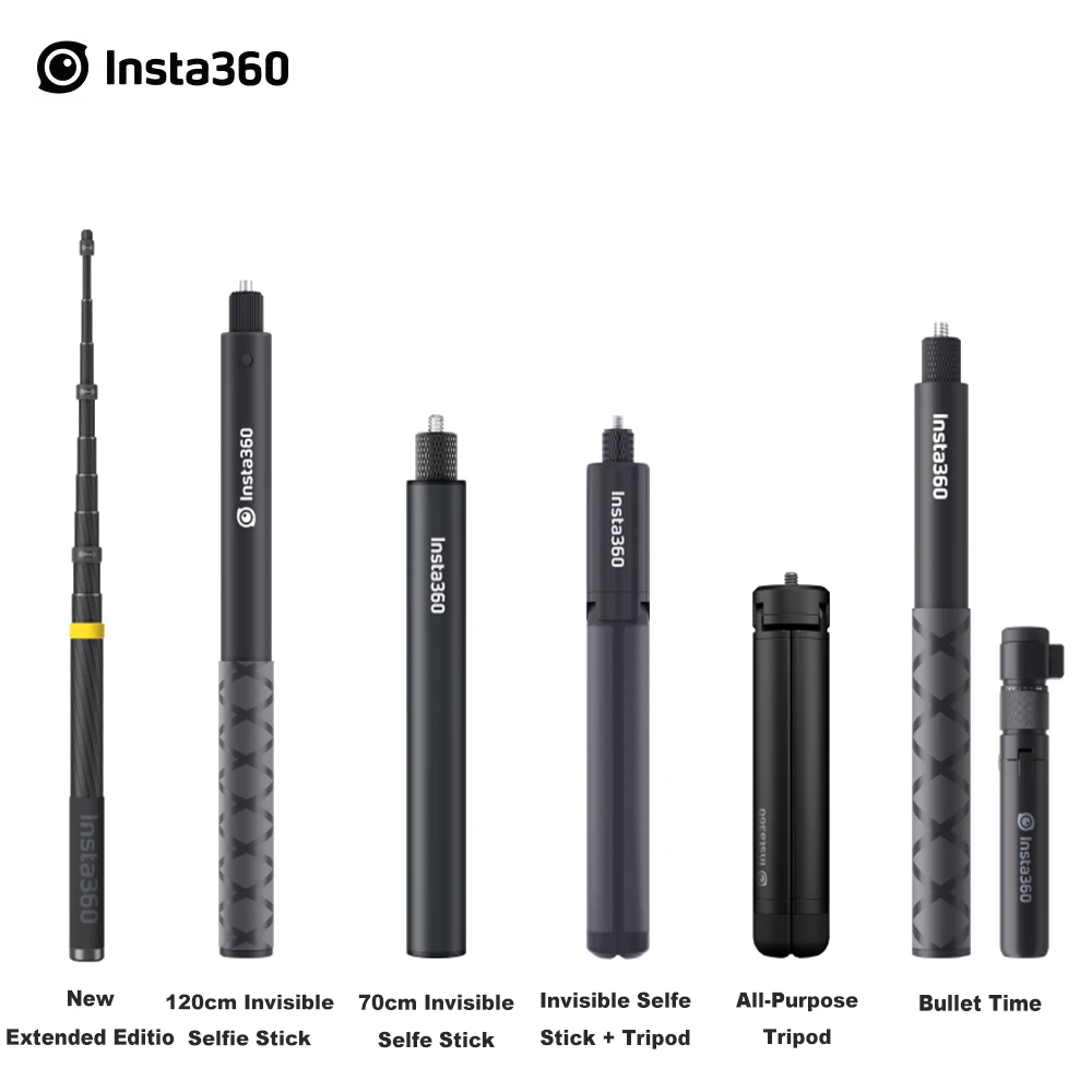 

Insta360 70cm/114cm/3M/2-in-1 Invisible Selfie Stick for X3 / ONE X2 / ONE RS Action Cameras Accessories, Muti Sizes