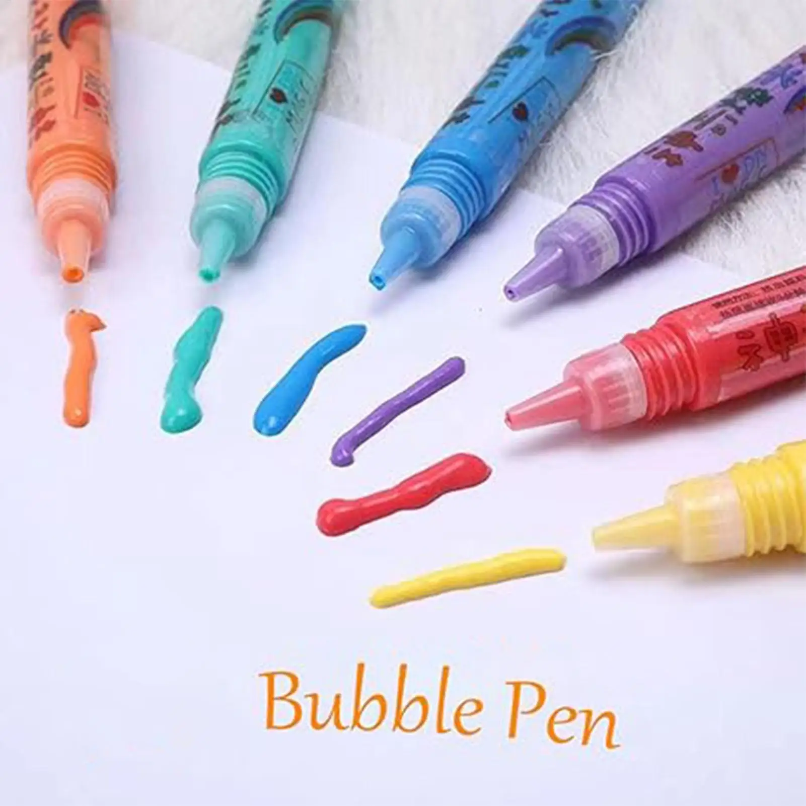 Diy Bubble Popcorn Painting Pen Magic 6/12 Colors Bubble Pen 3D Art Pen Children's Painting Coloring Creative Marker Pen view 6