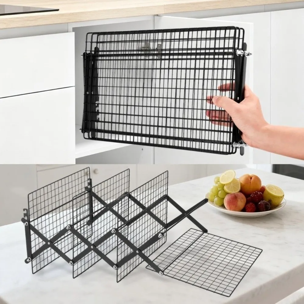 

Multi-Purpose Multi Layer Collapsible Cooling Rack Non-stick Adjustable Bread Cooling Rack Mesh Folding Camping Rack Barbecue
