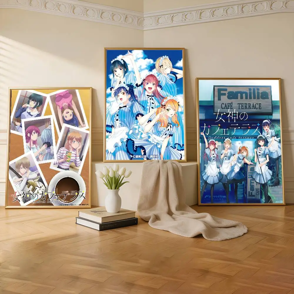 Póster autoadhesivo premium The Cafe Terrace And Its Goddesses, impresión HD, calcomanía de pared removible para decoración del hogar y comercial