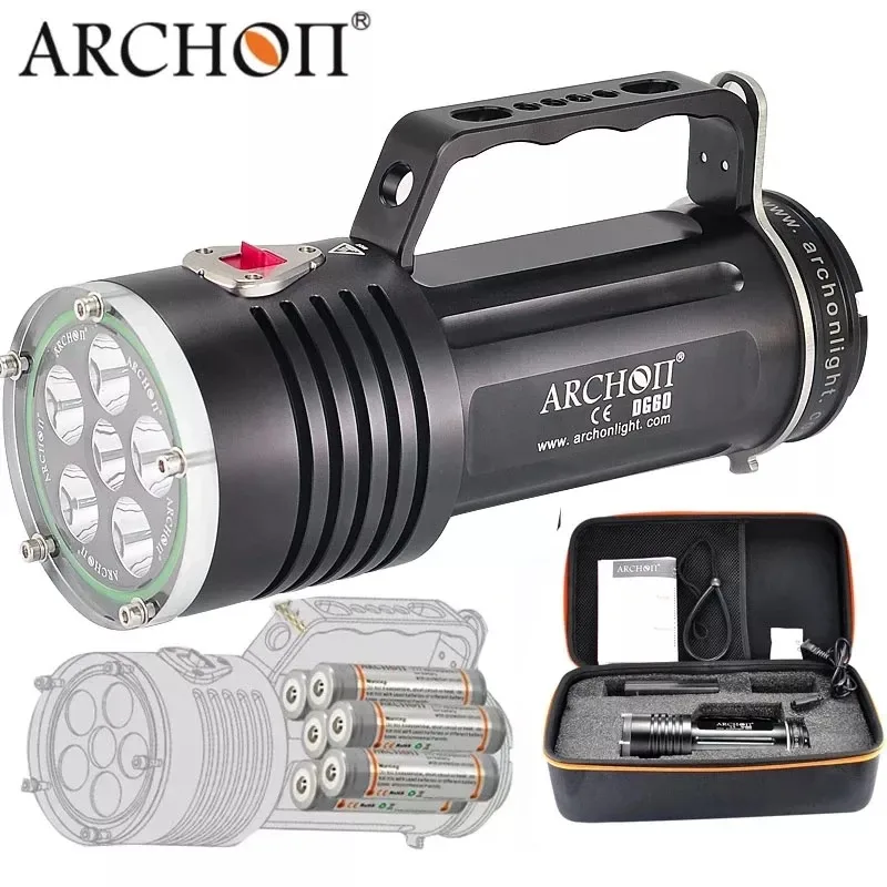 

Archon Dg60 5000 Lumen Handle Diving Light Spotlight Rechargeable Battery Pack Technical Scuba Dive Torch Waterproof Torch