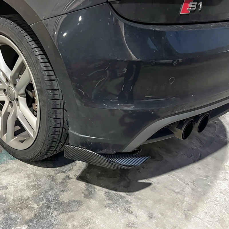 

For Audi A1 2015-2019 Car Rear Bumper Splitters Aprons Trunk Lip Spoiler Canard Wing Diffuser Wrap Angle Protector Accessories