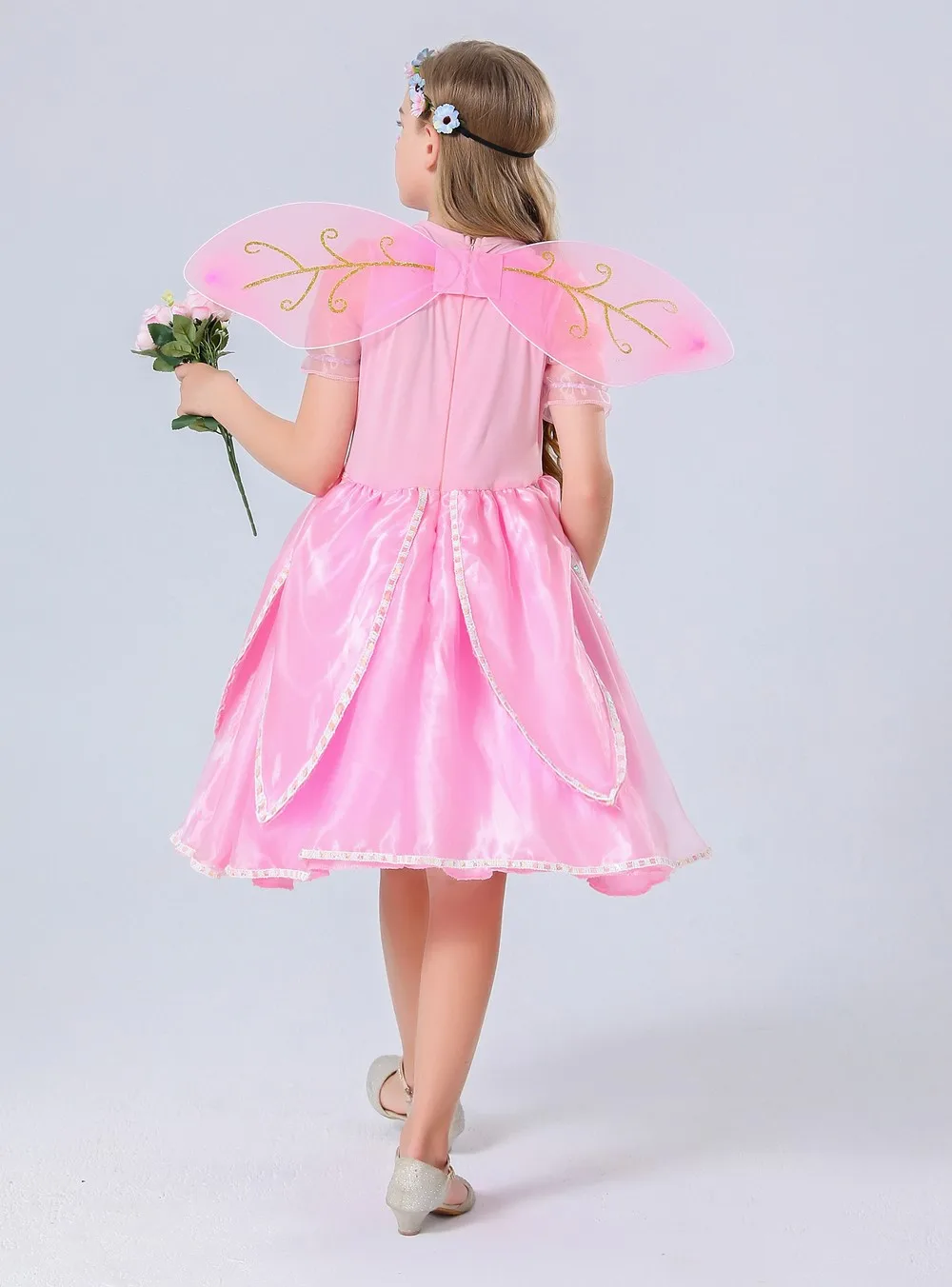 Kinder Fee Blume Fee Kleid Cosplay Bühne Performance Kostüm