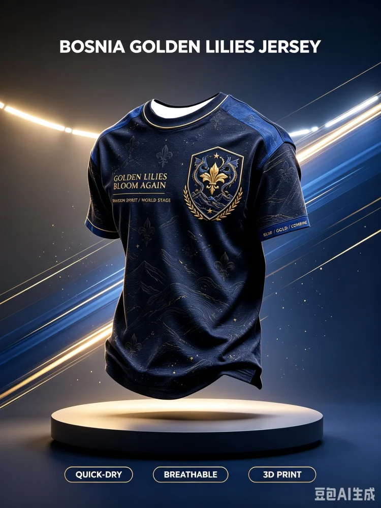 26-27 Bosnia and Herzegovina Fan Customized Casual Sports Fast Drying Breathable 3D Printed Tee for Family and Children's Wear