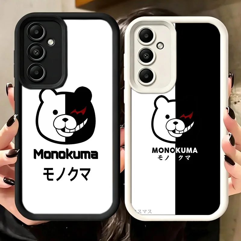 Classic Monokuma Bear Phone Case For Samsung A17 A57 A56 A55 A27 A16 A26 A36 A15 A25 A35 A05S A06 A07 Galaxy M15 M16 M23 M34 M36
