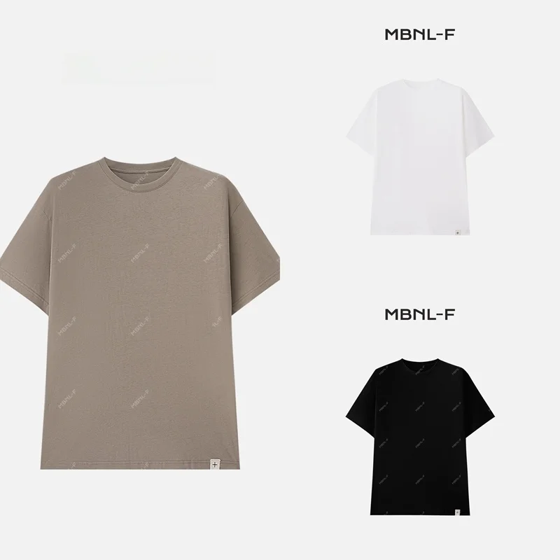 

Новинка: Комплект из двух хлопковых футболок MBNLF: топ с длинным рукавом и круглым вырезом для женщин, 100% хлопок