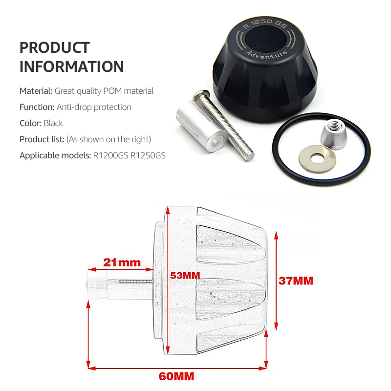 Motorcycle Final Drive Housing Cardan Crash Slider Protector Fir for BMW R 1200 GS R1200GS LC 13-17 R1200 GS LC Adventure 14-17