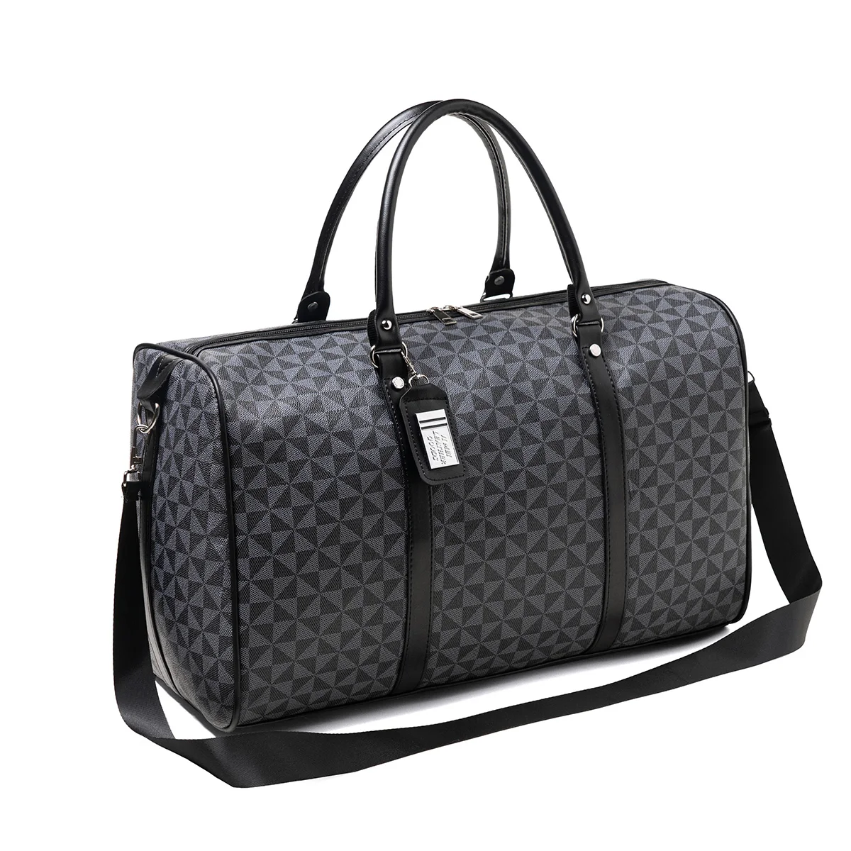 

Men's Zipper Travel Bag, with Dual Handles and Wide Shoulder Strap for Suitable for Travel, Business Trips, Gym Use,