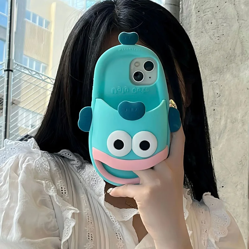 

New Sanrio Ugly Fish Cell Phone Cases Silica gel Cartoon Cute Kawaii for iPhone15promax Phone13pro case 14pro Anti-slip 15pro