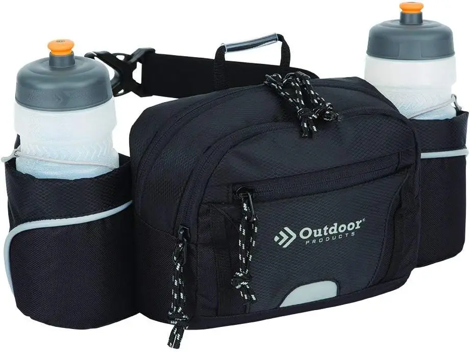 

Water-Resistant Waist Pack for Outdoor Adventures, Black, Compact and Durable