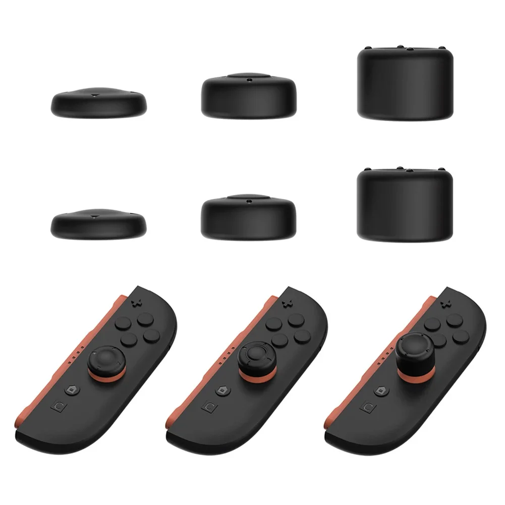 6 قطعة سيليكون الإبهام القبضات مجموعة استبدال ThumbStick قبضة غطاء تغليف عصا التحكم قبضة القبضات غطاء عصا قبعات للتبديل 2 تحكم