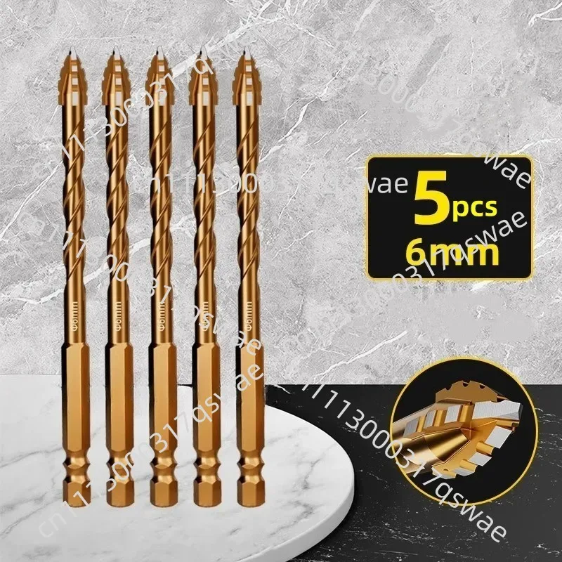 Upgraded four-edged sawtooth drill bit for tile drilling and concrete special electric drill ultra-high hardness drill bit