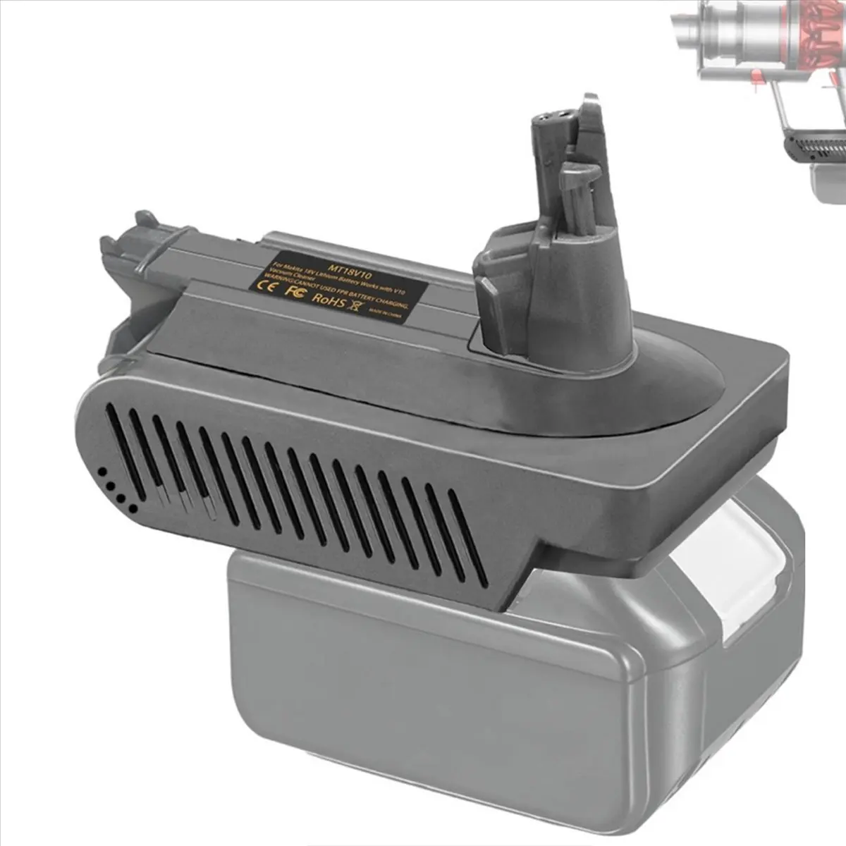 A56K Battery Adapter for 18V Li-Ion Battery Convert to for V10 Vacuum Cleaner MT18V10
