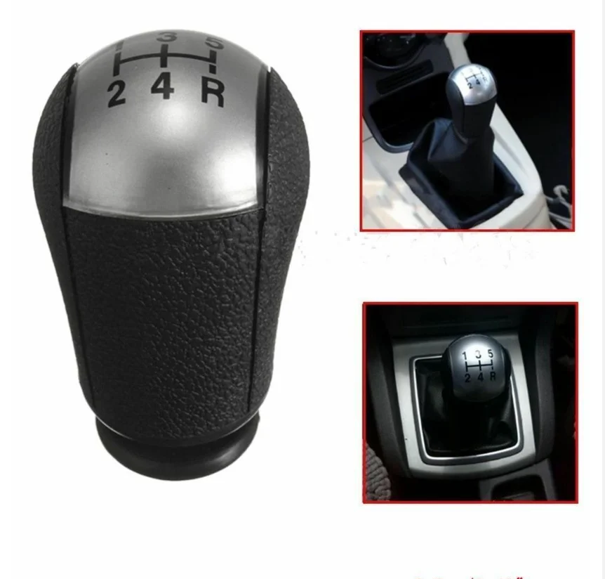 5 Speed MT Gear Stick Shift Knob black silvery for ford focus mk2 Mondeo MK3 s-max Mustang Galaxy Fiesta MK6 Transit