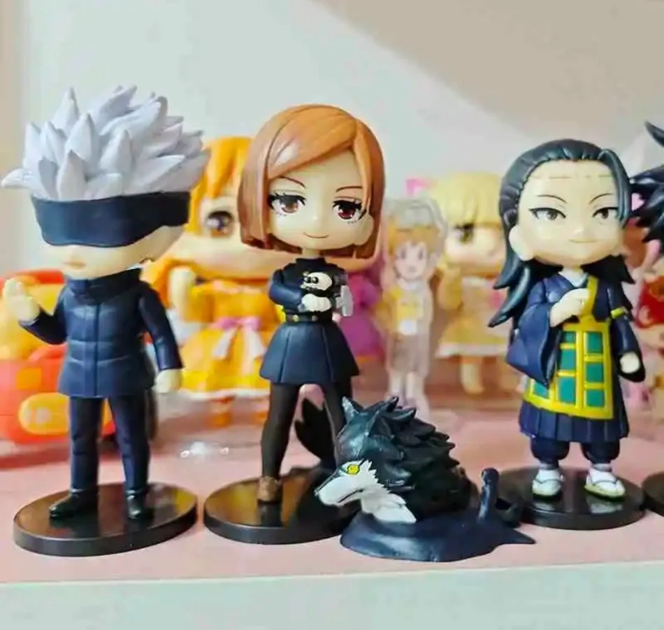 7 Pcs/set Q Posket Jujutsu Kaisen 9cm Figure Satoru Gojo Itadori Yuji Geto Suguru Nobara Megumi Collection Character Ornaments